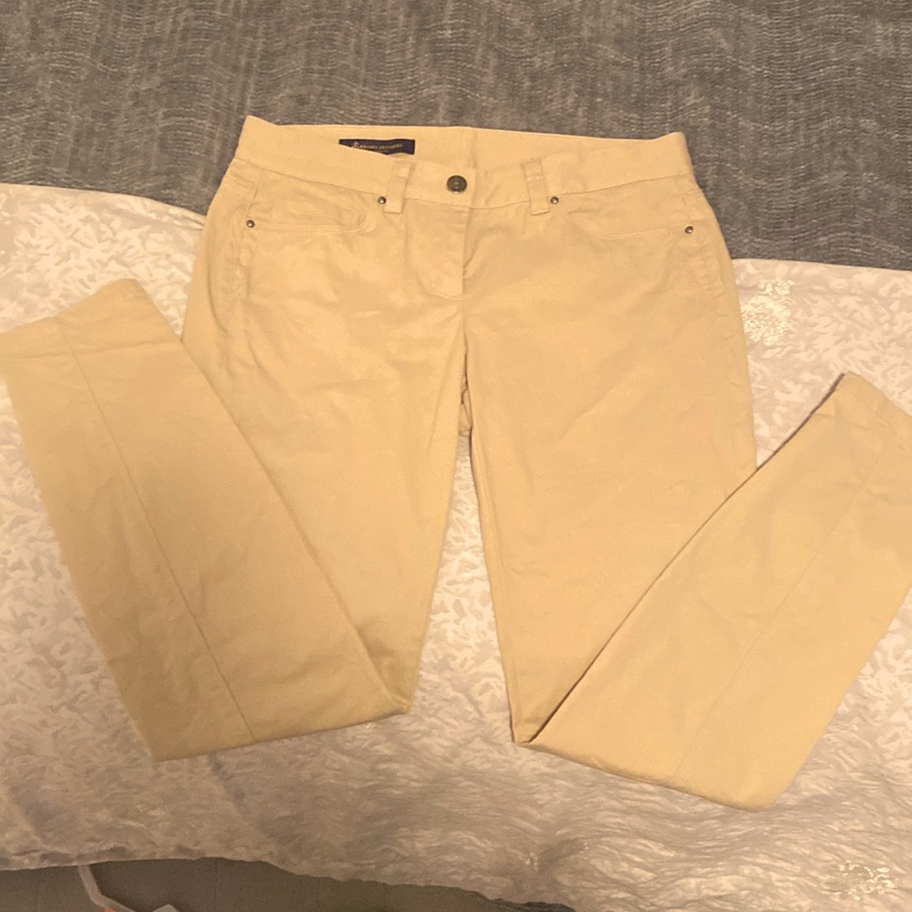 Brooks Brothers Khaki zipper ankle JACKIE FIT pants - women size 2P